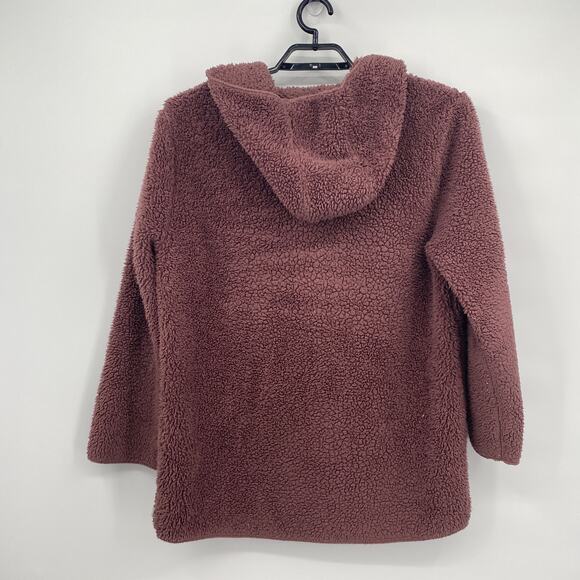 Pink by Victorias Secret Open Front Fuzzy Sherpa Cardigan Pink Size Medium Large - Picture 7 of 8